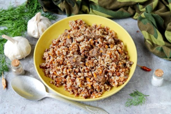 Каша "Солдатская" с тушенкой из гречки Каша "Солдатская" с тушенкой из гречки