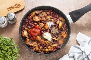 Красная фасоль с грибами Красная фасоль с грибами