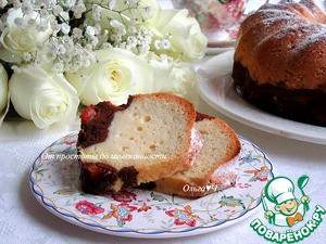 Творожно-шоколадный кекс с алычой Творожно-шоколадный кекс с алычой