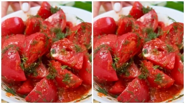 Потрясающий рецепт вкусных малосольных помидорчиков. Когда хочется подать к столу что-то домашнее, сезонное и необычное