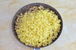 Макароны с фаршем и белыми грибами Макароны с фаршем и белыми грибами