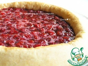 Открытый пирог с вишней Открытый пирог с вишней