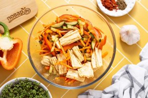 Соевая спаржа с овощами Соевая спаржа с овощами