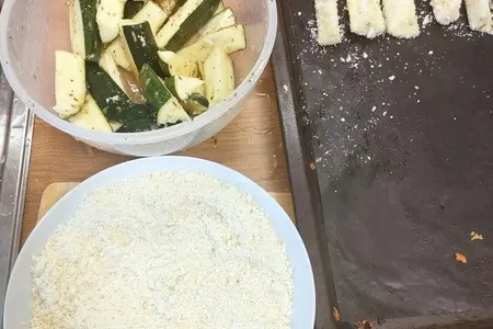 Цукини в пармeзаново-миндальной панировке Цукини в пармeзаново-миндальной панировке