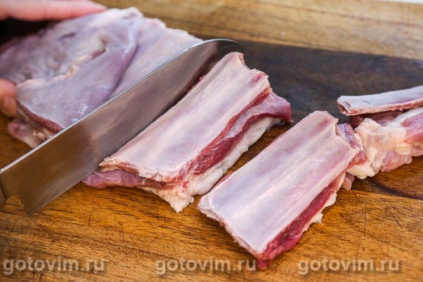 Тушеные бараньи ребрышки
