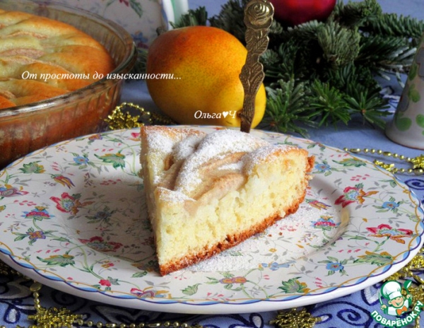 Имбирный пирог с грушами