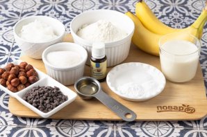 Банановый хлеб с орехами и шоколадом Банановый хлеб с орехами и шоколадом