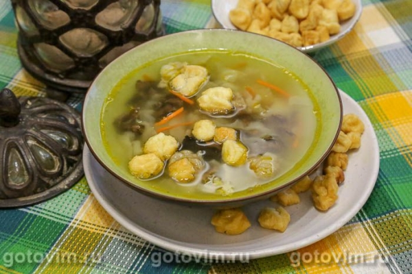 Суп с говядиной и замороженными опятами Суп с говядиной и замороженными опятами