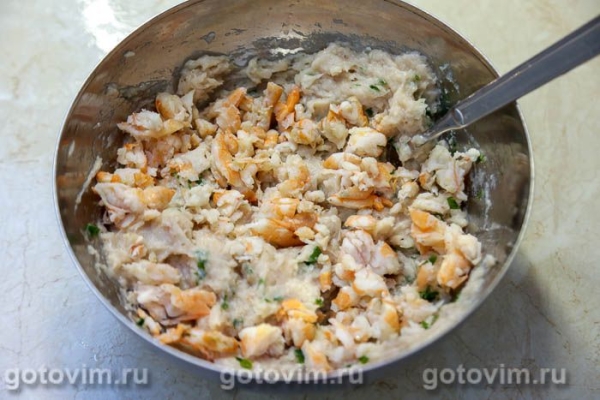 Котлеты из судака с креветками Котлеты из судака с креветками