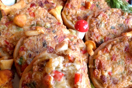 Бутерброды горячие с грибами Бутерброды горячие с грибами