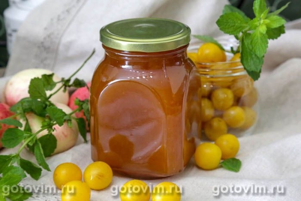 Джем из желтой алычи в микроволновке