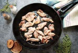 Лингвини с курицей