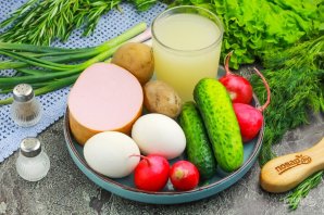 Окрошка с квасом Окрошка с квасом