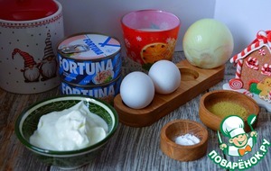 Заливной пирог с тунцом и жареным луком Заливной пирог с тунцом и жареным луком