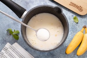 Овсянка с бананом и арахисовой пастой Овсянка с бананом и арахисовой пастой