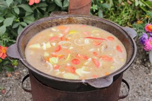 Шурпа на костре