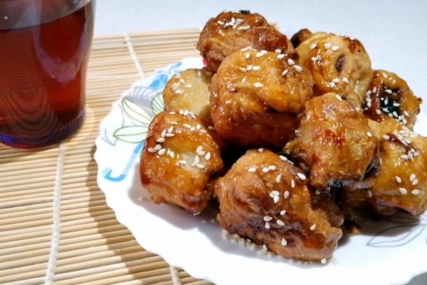 Жареные бананы в карамели по-китайски Жареные бананы в карамели по-китайски