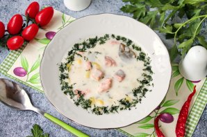 Финский суп из лосося со сливками