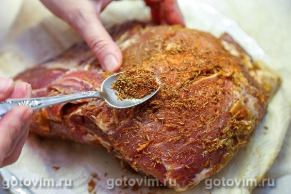 Свиная шейка в мандариновом маринаде, запеченная в фольге Свиная шейка в мандариновом маринаде, запеченная в фольге