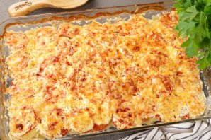 Картошка по-французски с помидорами Картошка по-французски с помидорами