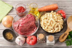 Паста с говядиной в томатном соусе Паста с говядиной в томатном соусе