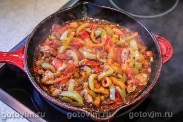 Пепероната из свинины с перцем чили Пепероната из свинины с перцем чили