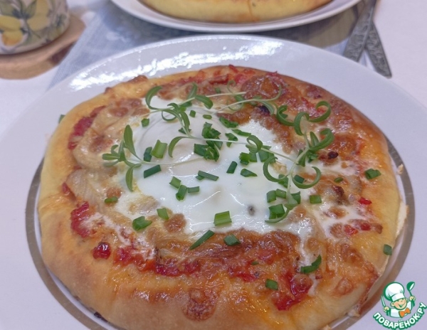 Пицца с яйцом на завтрак Пицца с яйцом на завтрак