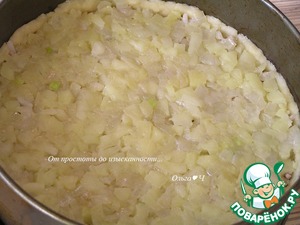 Мясной пирог с рисом, луком, яблоками Мясной пирог с рисом, луком, яблоками