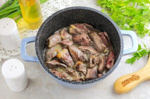 Сердце индейки в сметане Сердце индейки в сметане