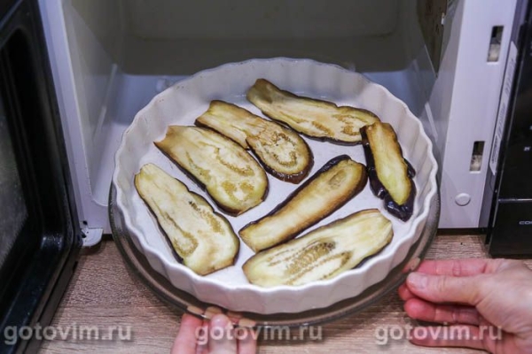 Греческая мусака из баклажанов с мясом в микроволновке Греческая мусака из баклажанов с мясом в микроволновке