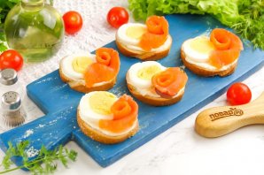 Бутерброды с красной рыбой