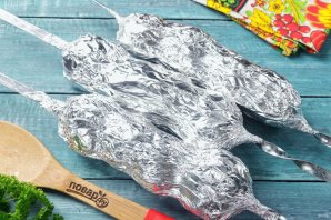 Шашлык из картофеля с беконом Шашлык из картофеля с беконом