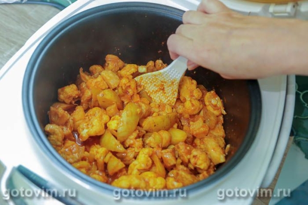 Бириани с мясом и овощами в мультиварке