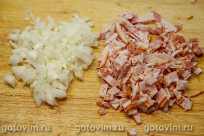 Лазанья с рыбным фаршем из лосося и жареным беконом Лазанья с рыбным фаршем из лосося и жареным беконом