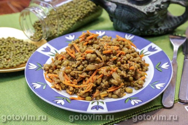 Гарнир из маша с овощами в соевом соусе Гарнир из маша с овощами в соевом соусе