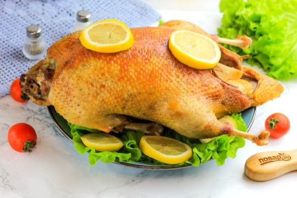 Утка с сельдереем в духовке Утка с сельдереем в духовке