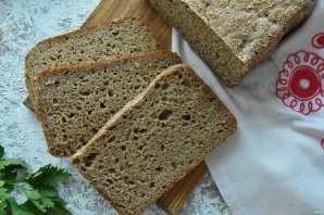 Хлеб ржаной на закваске в хлебопечке Хлеб ржаной на закваске в хлебопечке