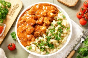 Гуляш с макаронами Гуляш с макаронами