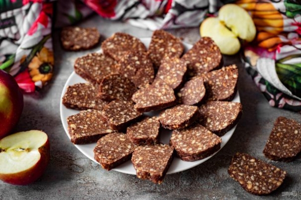 Колбаска "Mинутка" из печенья Колбаска "Mинутка" из печенья