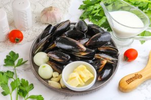 Мидии в сливочно-чесночном соусе Мидии в сливочно-чесночном соусе