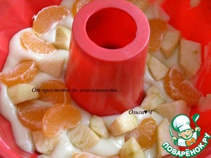 Кекс с яблоками и мандаринами Кекс с яблоками и мандаринами