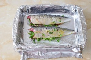 Скумбрия в фольге Скумбрия в фольге