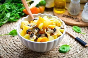Картофель, тушеный с грибами Картофель, тушеный с грибами