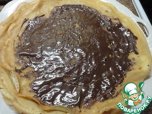 Ванильные блины с шоколадной начинкой