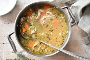 Куриный овощной суп