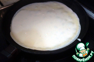 Блинный пирог с грибами