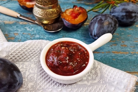 Острый сливовый соус на зиму без варки Острый сливовый соус на зиму без варки