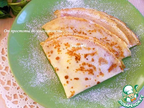 Универсальные тонкие блинчики