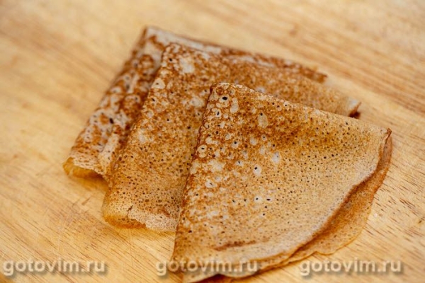 Блины с плавленым сыром и шпротами