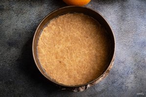 Творожный чизкейк с апельсиновым желе без выпечки